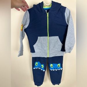 Wonder Nation Sweatpants Sweatshirt Set, dinosaur monster, size 4T
